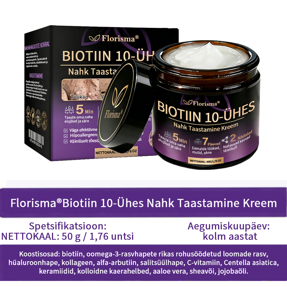 Valmistatud ja saadetud Eestist ⭐𝑭𝒍𝒐𝒓𝒊𝒔𝒎𝒂® 𝑩𝒊𝒐𝒕𝒊𝒊𝒏 10-Ü𝒉𝒆𝒔 𝑵𝒂𝒉𝒌 𝑻𝒂𝒂𝒔𝒕𝒂𝒎𝒊𝒏𝒆 𝑲𝒓𝒆𝒆𝒎 🍀