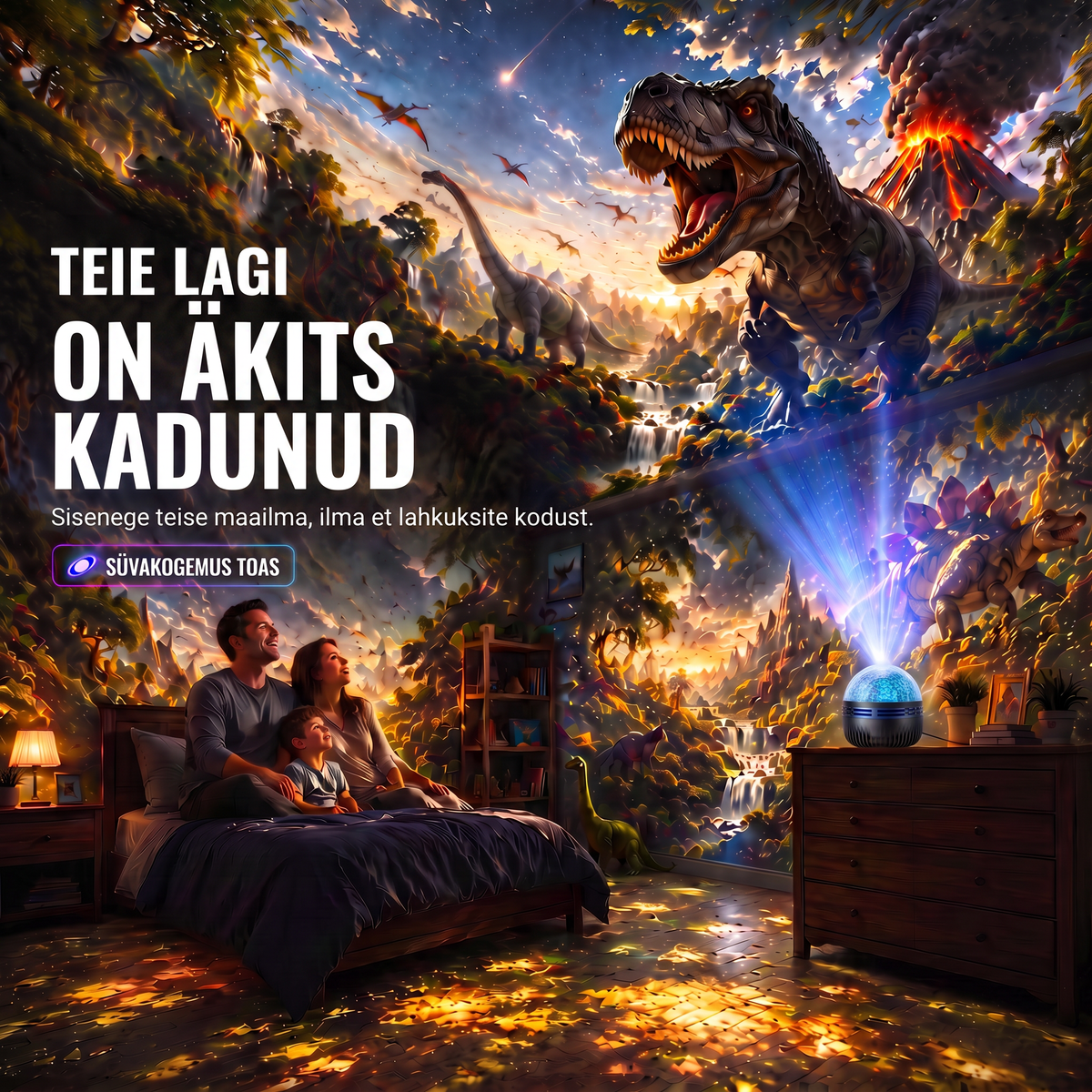 Ametlik pood | 🦖🌌 SCNDR® 360° nutikas holograafiline tähistaeva projektor (HD Smart Dynamic 5D)