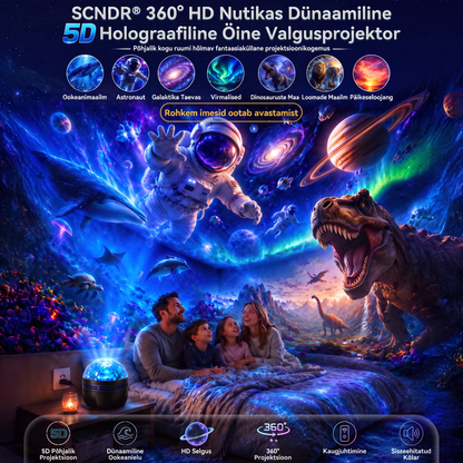 Ametlik pood | 🦖🌌 SCNDR® 360° nutikas holograafiline tähistaeva projektor (HD Smart Dynamic 5D)