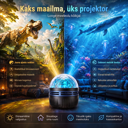 Ametlik pood | 🦖🌌 SCNDR® 360° nutikas holograafiline tähistaeva projektor (HD Smart Dynamic 5D)